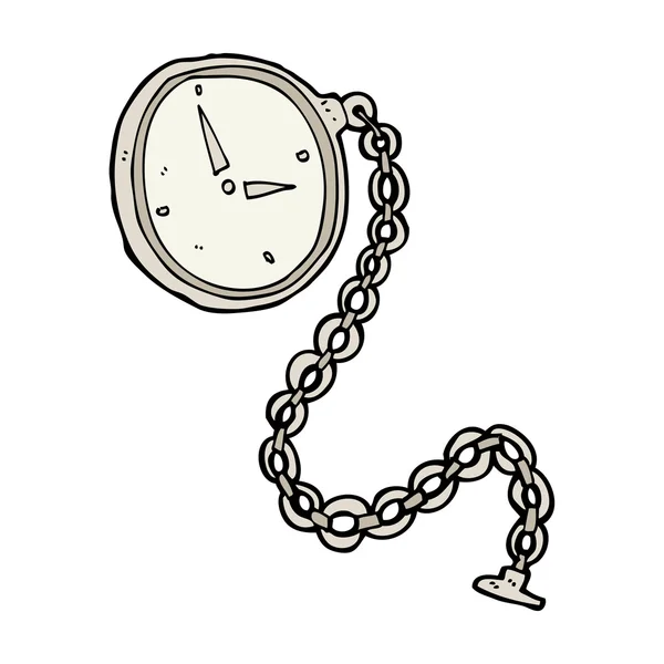 Cartoon silberne Uhr — Stockvektor