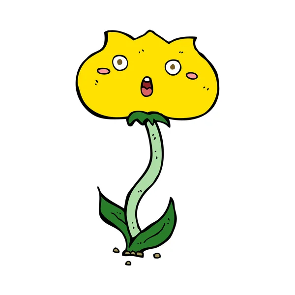 Cartoon geschokt bloem — Stockvector