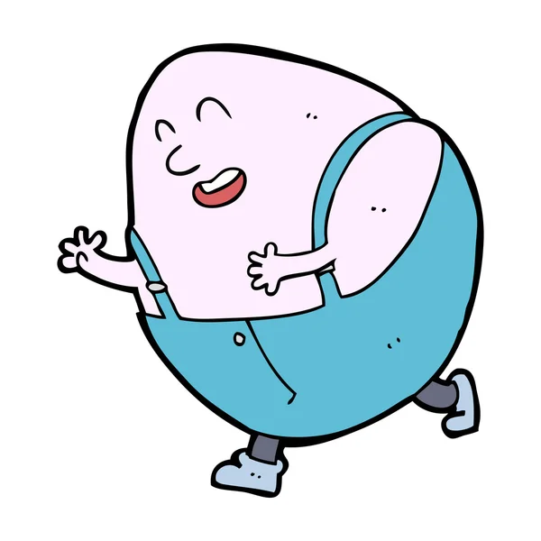Cartone animato humpty dumpty uovo personaggio — Vettoriale Stock