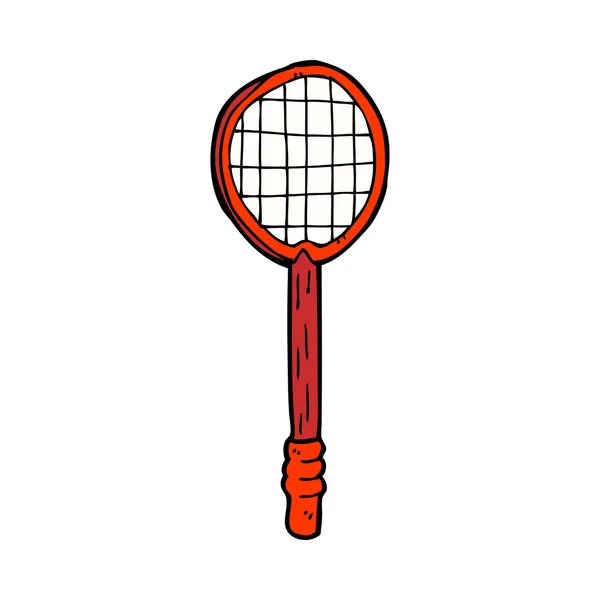 Vieille raquette de tennis dessin animé — Image vectorielle