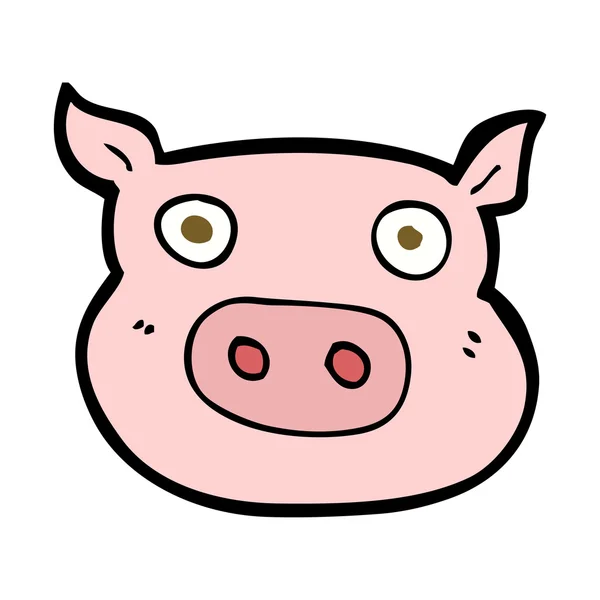 만화 돼지 얼굴 — 스톡 벡터
