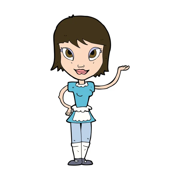 Dame Jungfrau Cartoon Onanieren