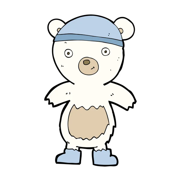 Şirin kutup ayısı cartoon — Stok Vektör