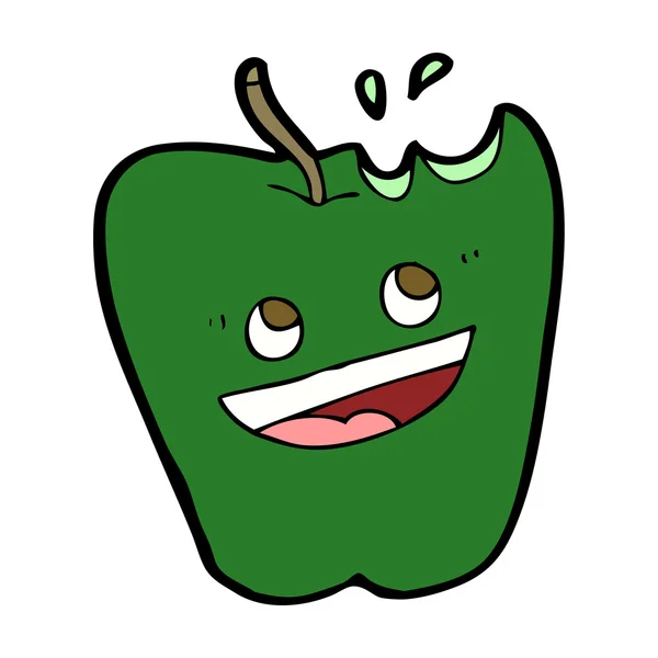 Happy Apple Cartoon — Stockvektor