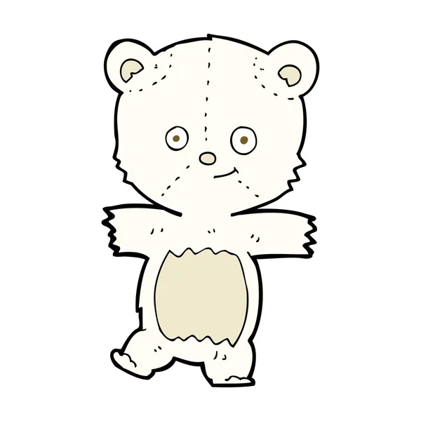 Dessin animé ours polaire mignon — Image vectorielle