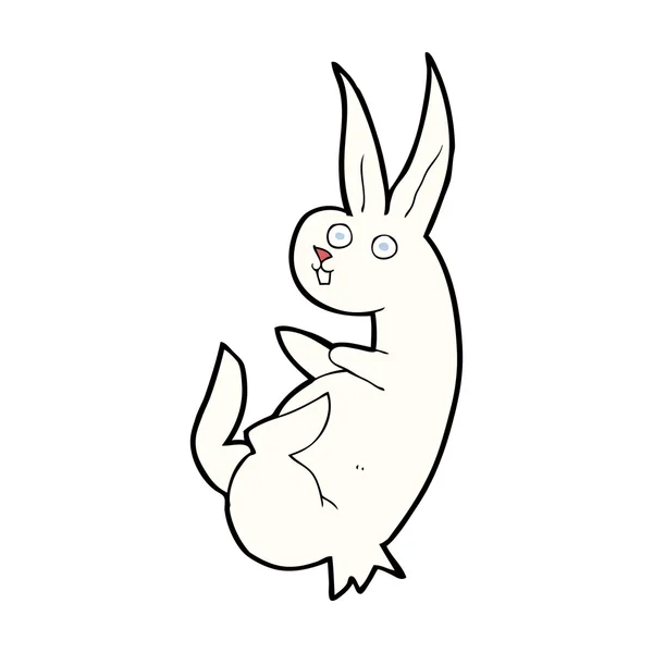 Cue tecknad kanin — Stock vektor