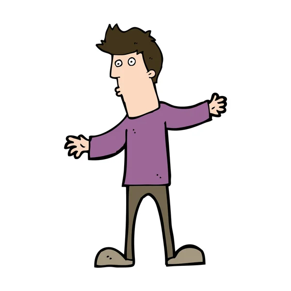 Cartoon nieuwsgierig man — Stockvector