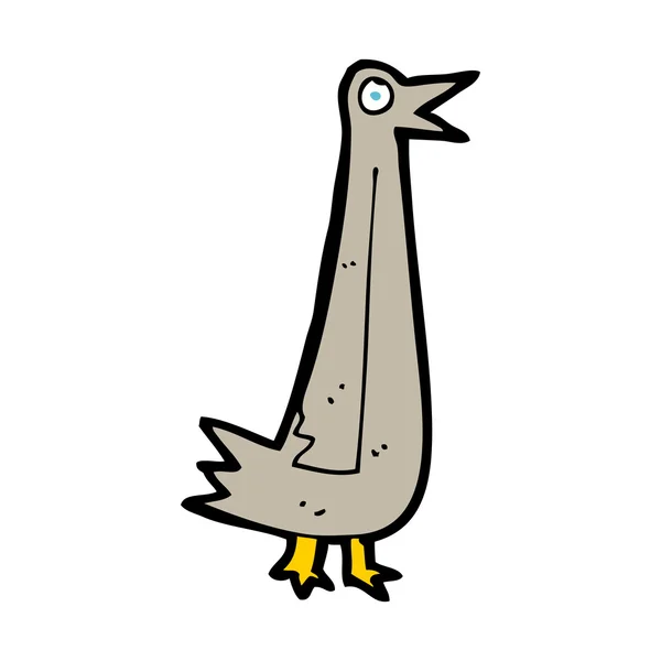 面白い漫画鳥 — ストックベクタ