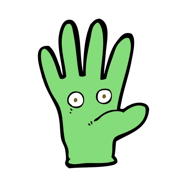Cartoon Hand mit Augen — Stockvektor