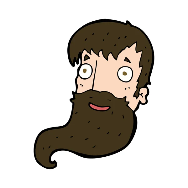 Hombre barbudo de dibujos animados — Vector de stock