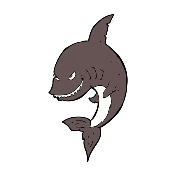 Vicces rajzfilm cápa — Stock Vector