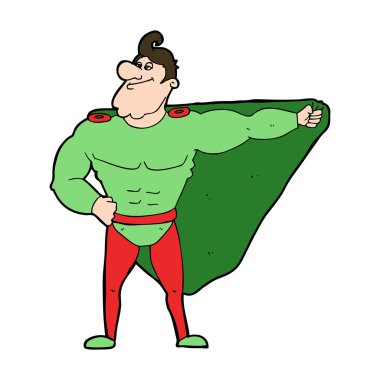 komik karikatür süper kahraman