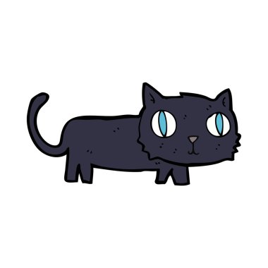 çizgi film siyah kedi