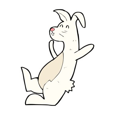 çizgi film beyaz tavşan