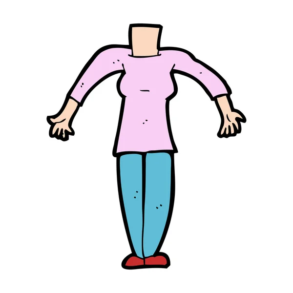 Kreslené ženské tělo (přidat fotografie nebo mix a zápas karikatury) — Stockový vektor