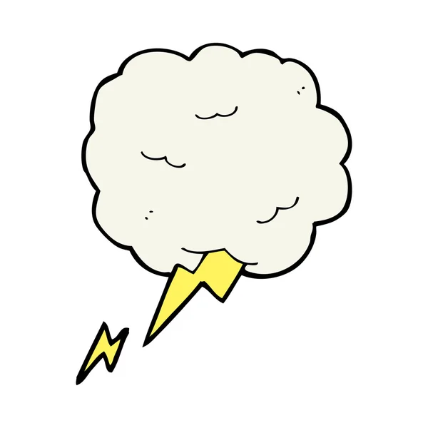 Dessin animé symbole nuage de tonnerre — Image vectorielle