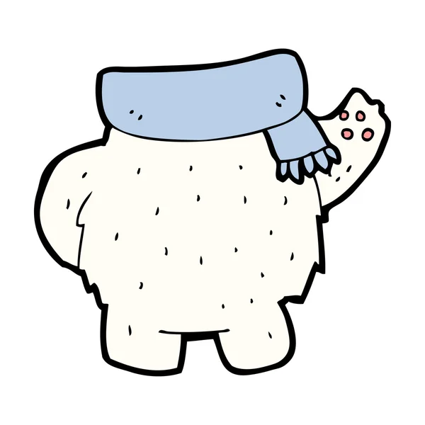 Corpo urso polar desenhos animados — Vetor de Stock