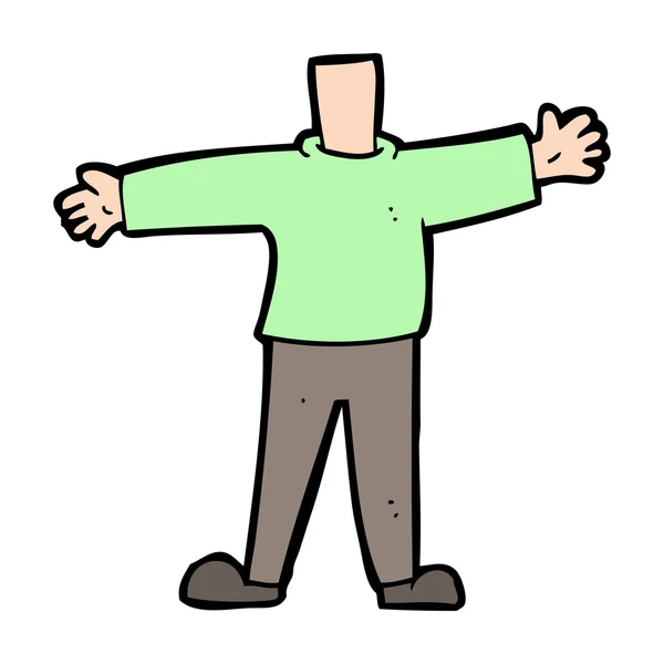 Kreslené mužské tělo (mix a zápas karikatury nebo přidat vlastní foto hlavu) — Stockový vektor