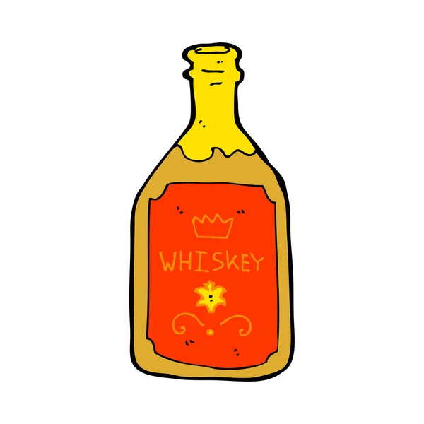 Láhev whisky kreslený — Stockový vektor