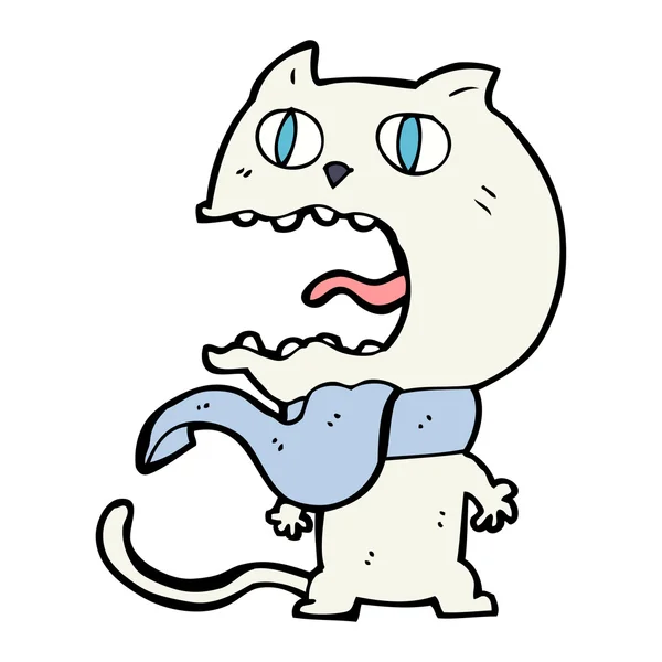 Vystrašená kočka karikatury — Stockový vektor