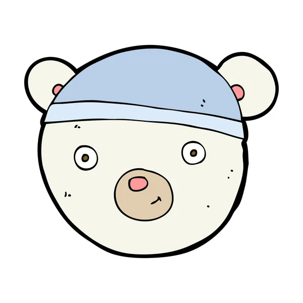 Dibujos animados cara de oso polar — Vector de stock