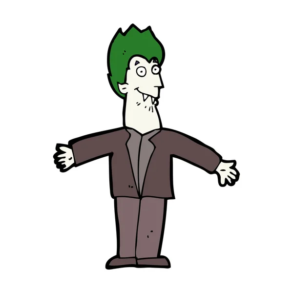 Uomo vampiro cartone animato — Vettoriale Stock