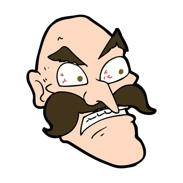 Dessin animé vieil homme en colère — Image vectorielle