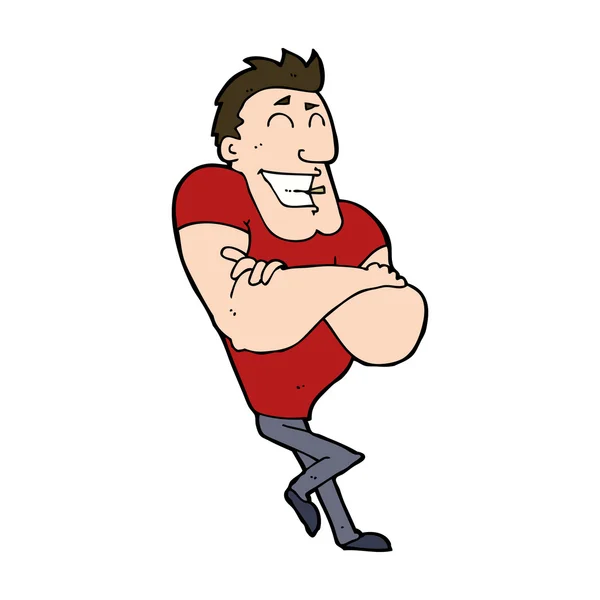 Cartoon Muskelmän guy — Stock vektor
