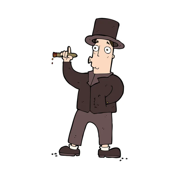 Dibujos animados fumador caballero — Vector de stock