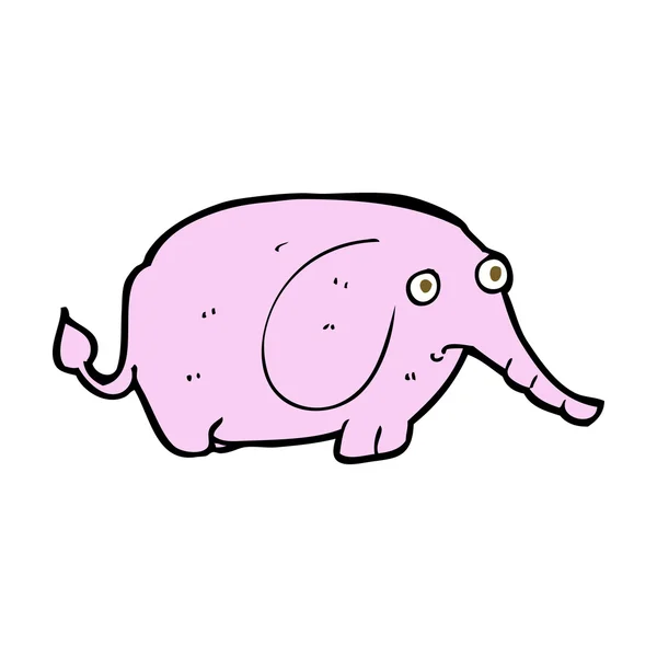 Dibujos animados triste pequeño elefante — Archivo Imágenes Vectoriales
