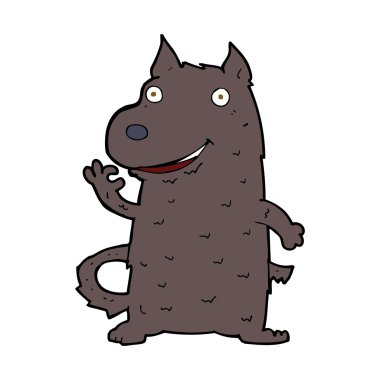 Çizgi film mutlu köpek.