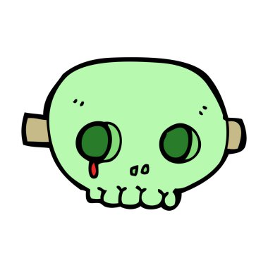 karikatür kafatası maskesi