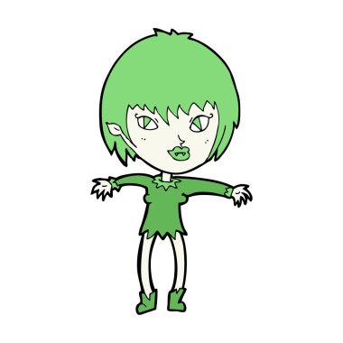 karikatür vampir kız