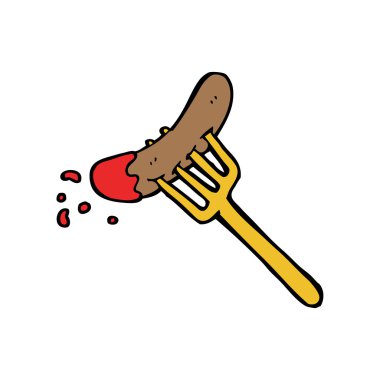 çizgi film sosislisi ve ketçap.