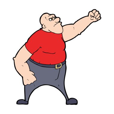 karikatür kızgın adam