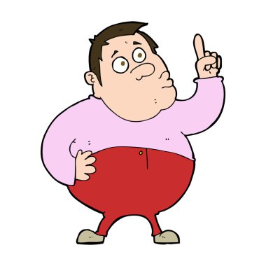 Çizgi filmci soru soruyor.