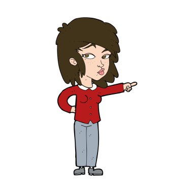 çizgi film kadın işaret