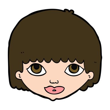 çizgi film kadın yüzü