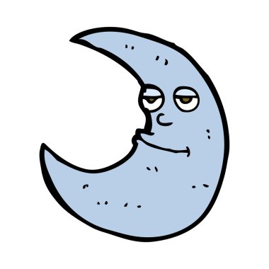 mutlu karikatür moon