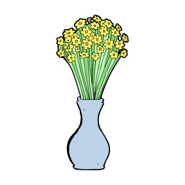 Karikatür çiçekleri.