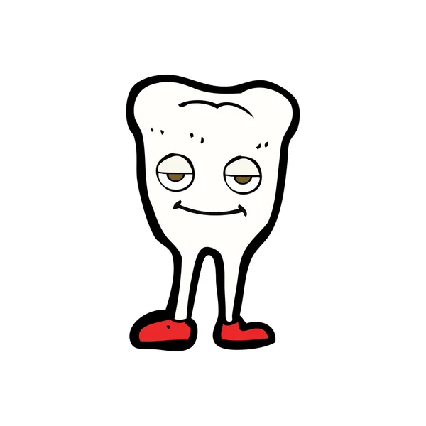 Karikatur glücklicher Zahn — Stockvektor