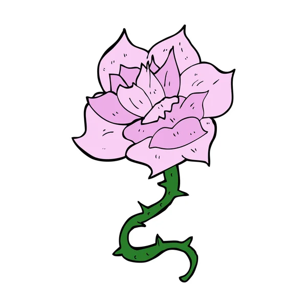 Rosa dos desenhos animados — Vetor de Stock