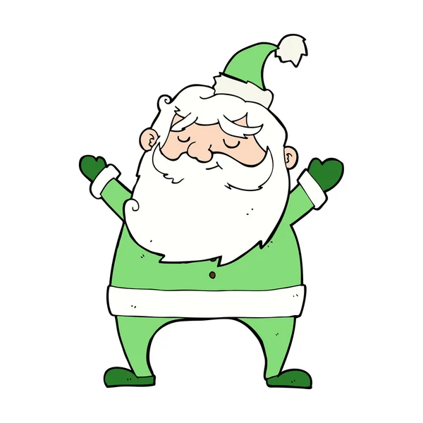 유쾌한 산타 만화 — 스톡 벡터