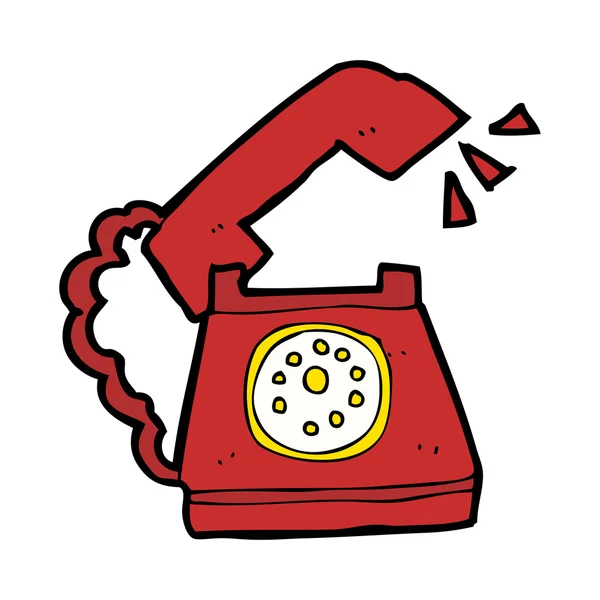 Cartoon ringing telephone — Stock Vector