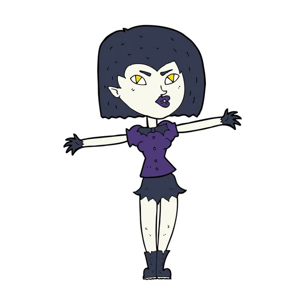 Cartoon ragazza vampiro — Vettoriale Stock