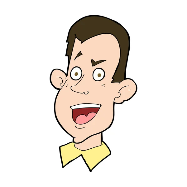 Cartone animato volto maschile — Vettoriale Stock