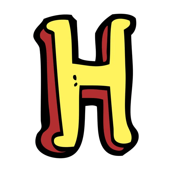 ตัวอักษรการ์ตูน h — ภาพเวกเตอร์สต็อก