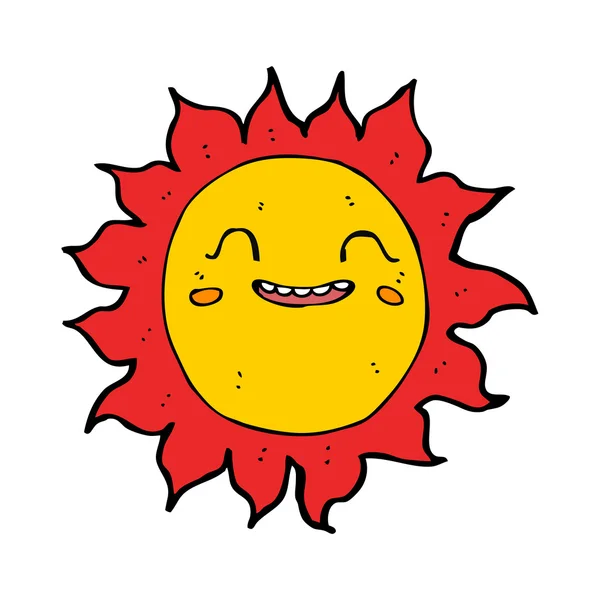 Cartoon happy sun — Stock Vector