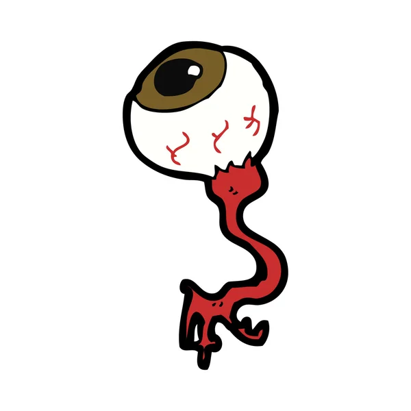 Cartoon gross eyeball — Stock Vector