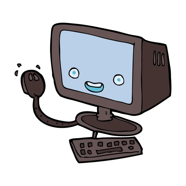 Cartoon computer — Stock Vector